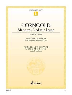 Korngold, E W: Marietta's Song op. 12