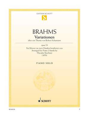 Brahms, J: Variations on a theme by Robert Schumann op. 23