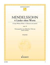 Mendelssohn: 6 Songs without Words op. 38