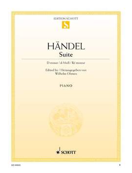 Handel, G F: Suite d-Moll D minor HWV 437 (HHA II/4 - Walsh 1733 No. 4)