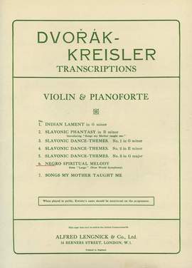 Dvořák, A: Negro Spritual Melody op. 95