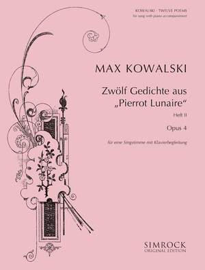 Kowalski, M: 12 Gedichte op. 4 Vol. 2