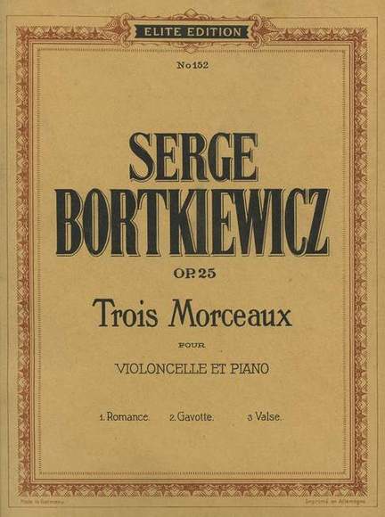 Bortkiewicz, S: Three Pieces op. 25