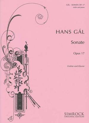 Gál, H: Sonata op. 17