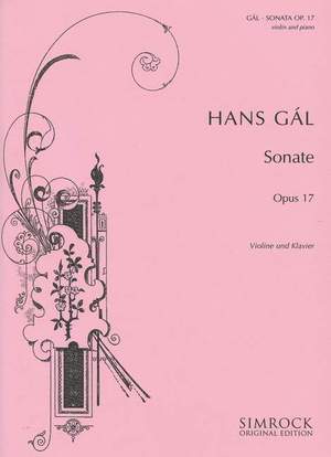 Gál, H: Sonate op. 17