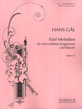 Gál, H: Five Melodies op. 33