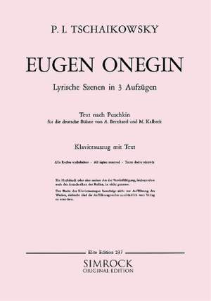 Tchaikovsky: Eugene Onegin op. 24 CW 5