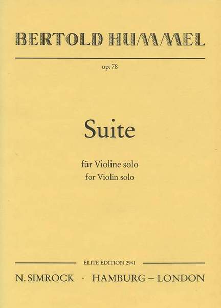 Hummel, B: Suite op. 78