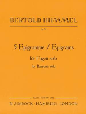Hummel, B: Five Epigrams op. 51