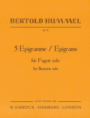 Hummel, B: Fünf Epigramme op. 51