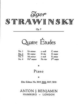Stravinsky, I: Four Studies D major op. 7/2