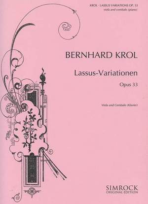 Krol, B: Lassus-Variationen op. 33