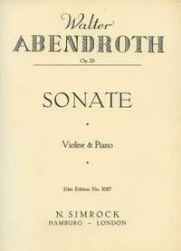 Abendroth, W: Sonata op. 26