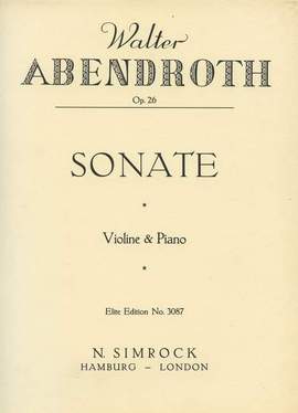 Abendroth, W: Sonata op. 26