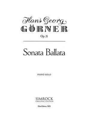 Goerner, H: Sonata Ballata op. 21