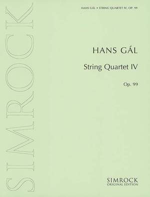 Gál, H: String Quartet 4 op. 99