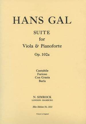 Gál, H: Suite for Viola und Pianoforte B flat major op. 102a