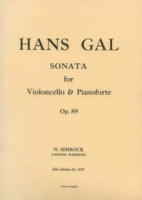 Gál, H: Sonata in C Minor op. 89
