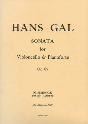 Gál, H: Sonata in C Minor op. 89