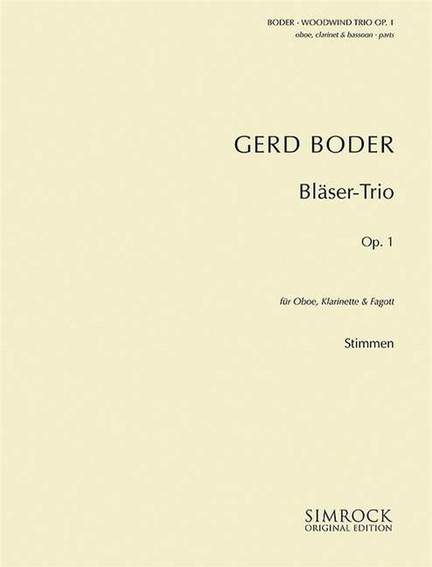 Boder, G: Bläser-Trio op. 1