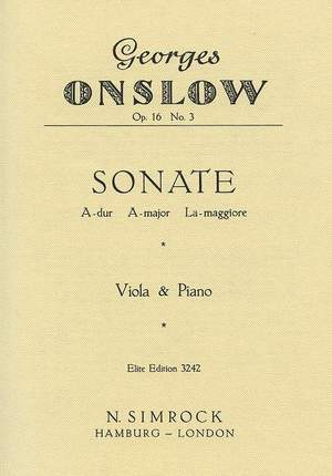 Onslow, G: Sonate A-Dur A major op. 16/3