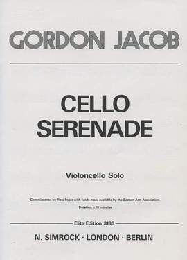 Jacob, G: Cello Serenade