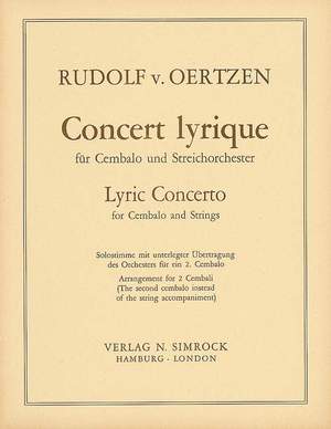 Oertzen, R v: Concert lyrique op. 32