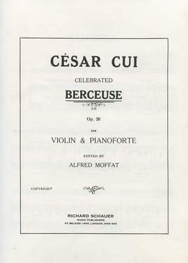 Cui, C: Berceuse op. 20