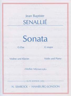 Senallié, J B: Sonate G-Dur G major