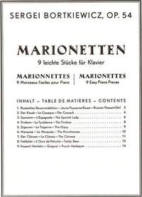 Bortkiewicz, S: Marionettes op. 54