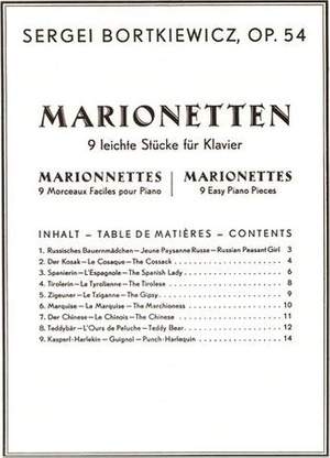 Bortkiewicz, S: Marionetten op. 54