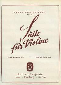 Schiffmann, E: Suite D minor op. 79
