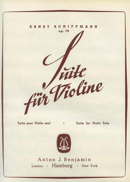 Schiffmann, E: Suite D minor op. 79