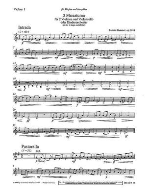Hummel, B: 3 Miniatures op. 101d