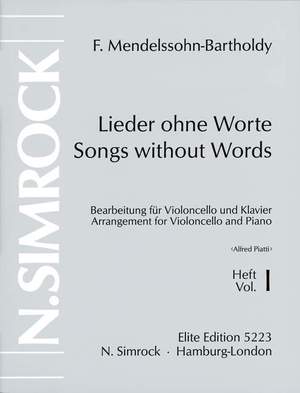 Mendelssohn: Songs without Words op. 19/30 Band 1