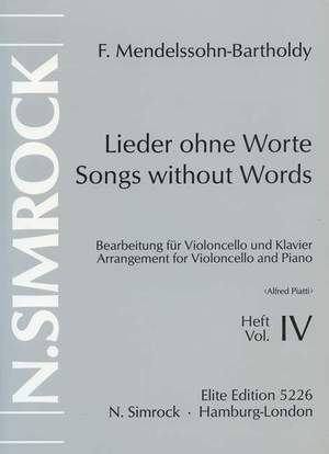Mendelssohn: Songs without Words op. 85/102 Band 4