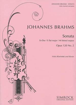 Brahms, J: Sonata in E Flat Major op. 120/2