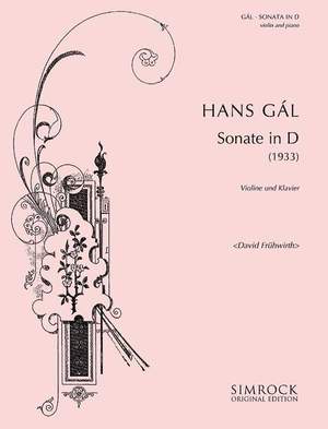 Gál, H: Sonata in D