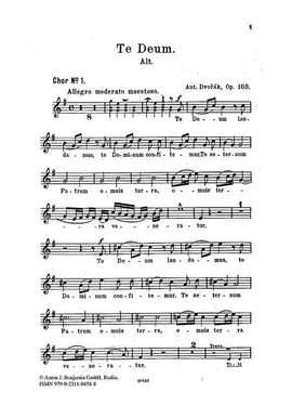 Dvořák, A: Te Deum op. 103