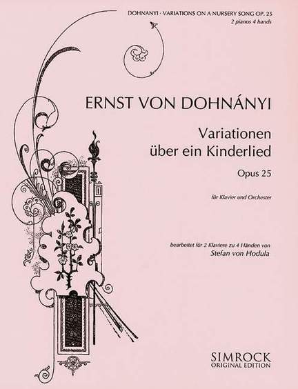 Dohnányi, E v: Variationen über ein Kinderlied op. 25