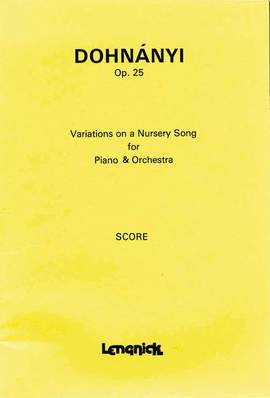 Dohnányi, E v: Variationen über ein Kinderlied op. 25