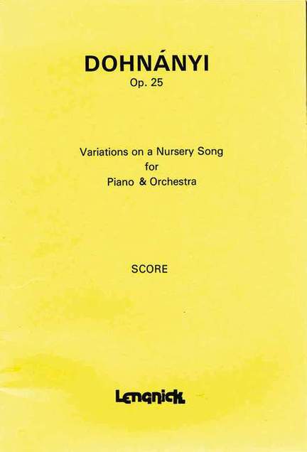 Dohnányi, E v: Variationen über ein Kinderlied op. 25
