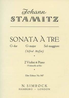 Stamitz, J W A: Trio Sonata in G Major G major