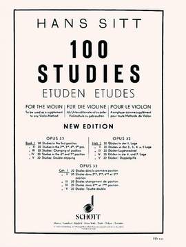Sitt, H: 100 Etüden Op. 32 Issue 1
