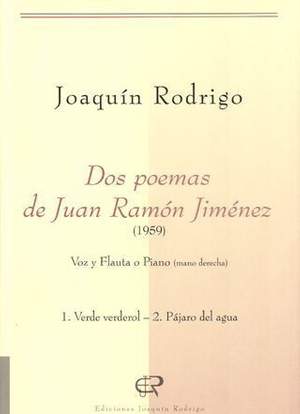 Rodrigo, J: Dos poemas de Juan Ramón Jiménez