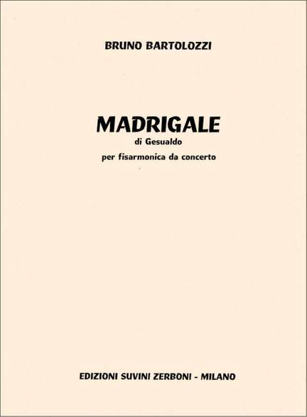 Bartolozzi, B: Madrigale di Gesualdo