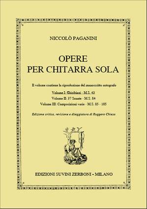 Paganini, N: Opere per Chitarra sola Vol. 1