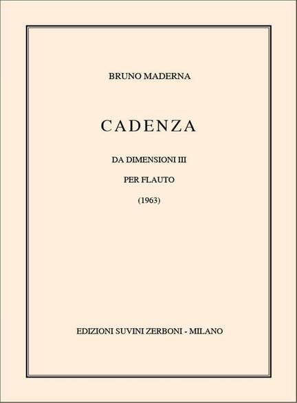 Maderna, B: Cadenza