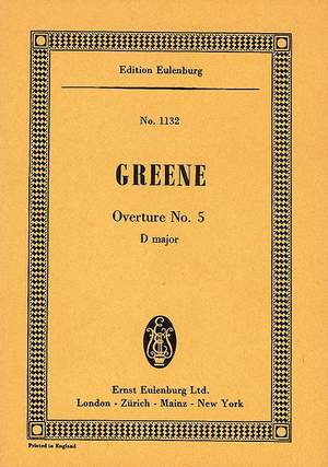 Greene, M: Ouvertüre Nr. 5 D-Dur D major