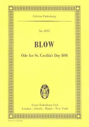 Blow, J: Ode for St. Cecilia's Day